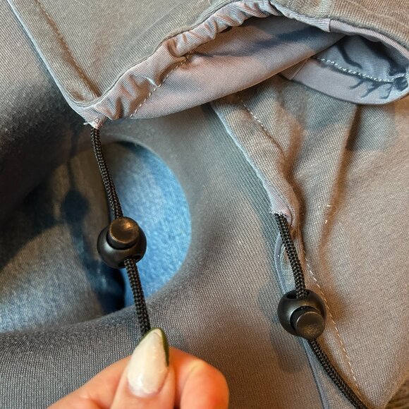 Brookstone Gray Neck Pillow with Hood - Picture 4 of 5